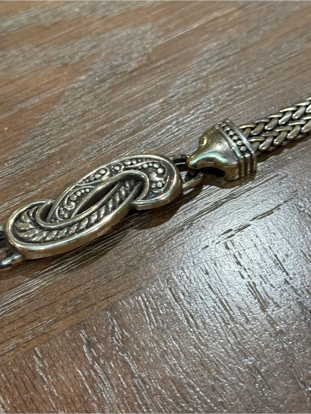 Vintage womens size M silver tone chunky chain 90s style belt